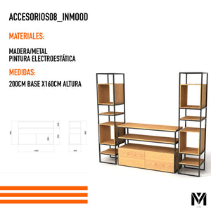 KIT 4 LIBRERO MODULAR 08